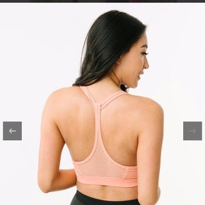 Zyia Peach Grid Bra